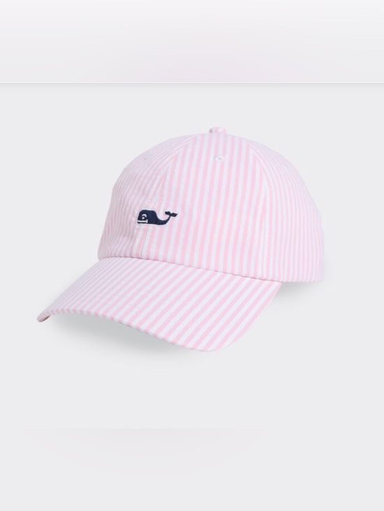 Vineyard Vines Accessories - Vineyard Vines Pink & White Striped Whale Cap